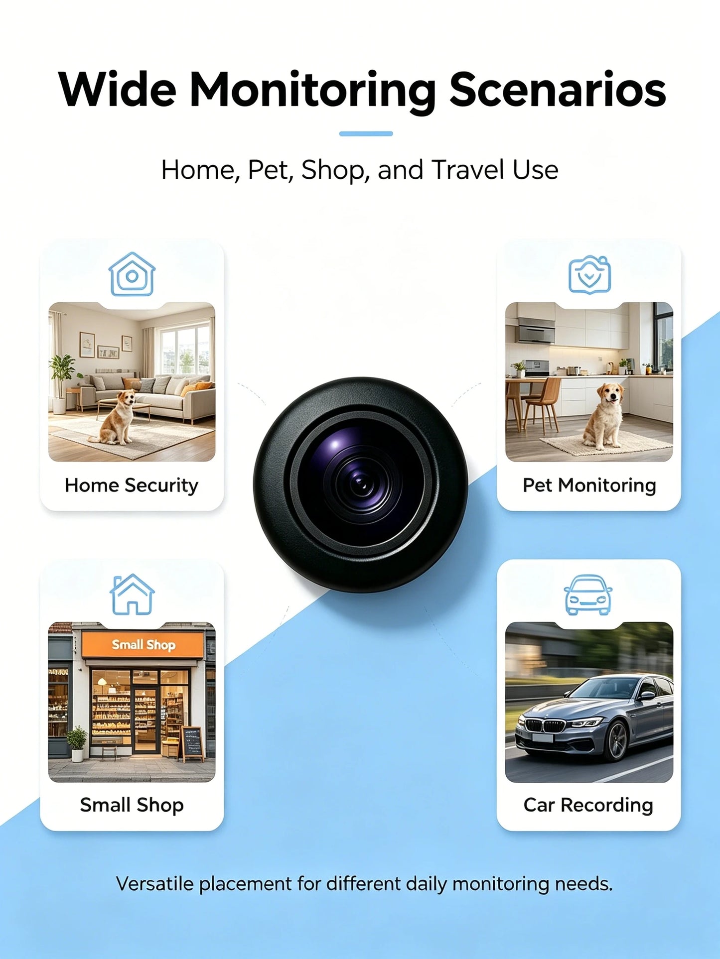 4K Ultra HD Mini Security Camera, WiFi Indoor Home Cam With Magnetic Mount, IR Night Vision, Motion Detection, App Remote View, Battery Powered Wide Angle Cam For Pet Baby Elder Monitoring, SD Card Loop Recording Local Storag