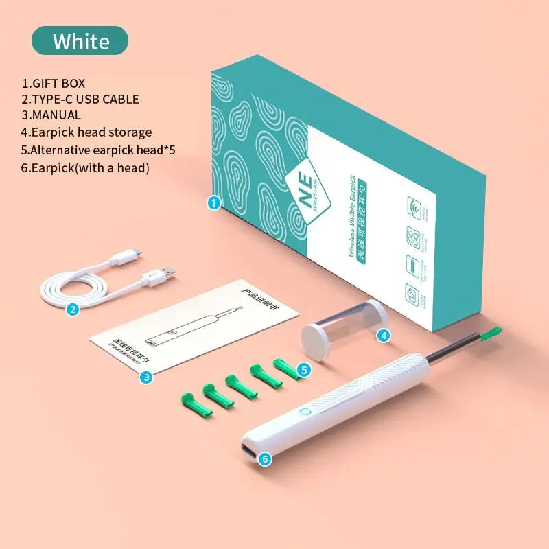 HD Intelligent Visual Luminous Ear Spoon Visual Ear Collecting Endoscope Set Smart Visual Ear Cleaner Wax Removal Tool
