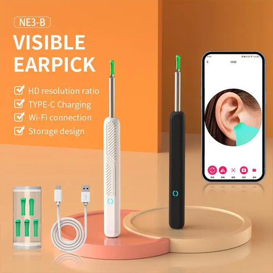 HD Intelligent Visual Luminous Ear Spoon Visual Ear Collecting Endoscope Set Smart Visual Ear Cleaner Wax Removal Tool