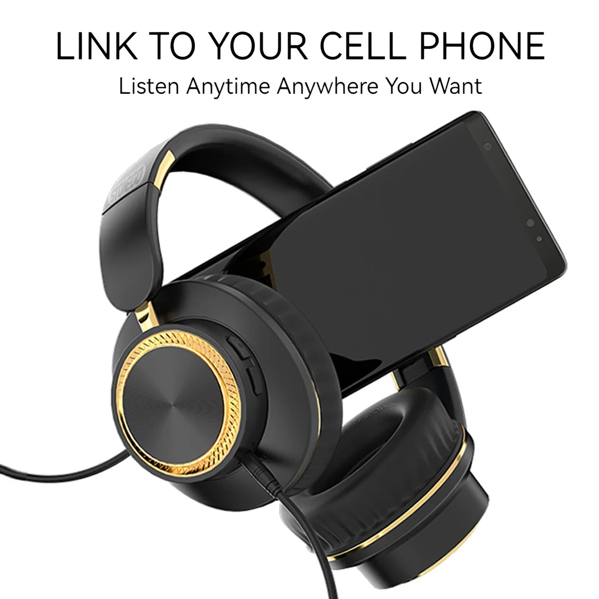 Foldable Bluetooth Headphones Wireless Gaming Headset Bluetooth 5.3 Over Ear HiFi Heavy Bass Stereo Sound Deep Bass Extended Battery Life Comfortable Over Ear Fit Built-in Mic For PC Phone Laptop Portable Travel Earphones Wit