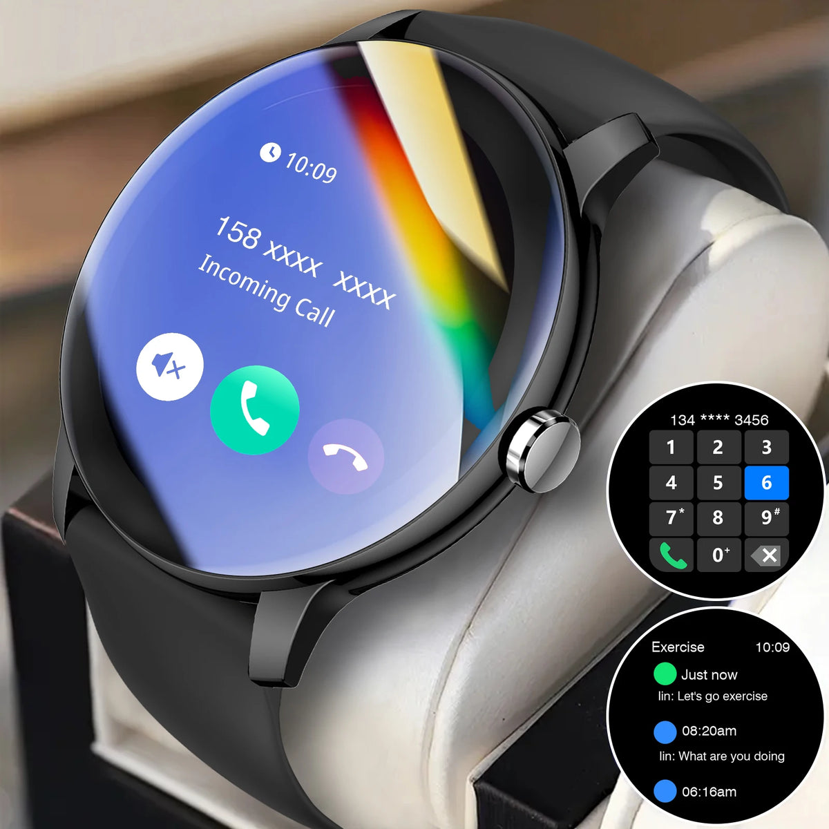 New Smart Watch 2025 Wireless Charging Smartwatch Bluetooth Calls Watches Men Women Fitness Bracelet Custom Watch Face +Box