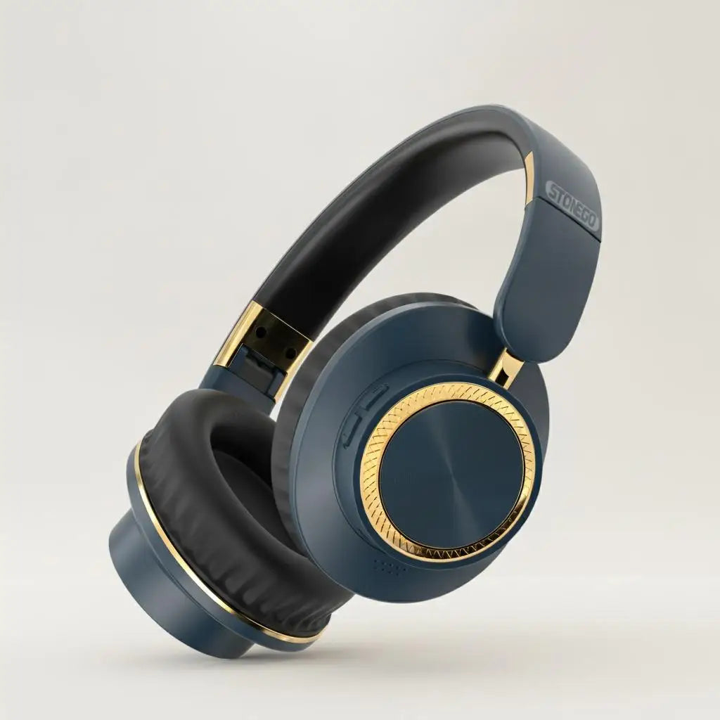 Foldable Bluetooth Headphones Wireless Gaming Headset Bluetooth 5.3 Over Ear HiFi Heavy Bass Stereo Sound Deep Bass Extended Battery Life Comfortable Over Ear Fit Built-in Mic For PC Phone Laptop Portable Travel Earphones Wit
