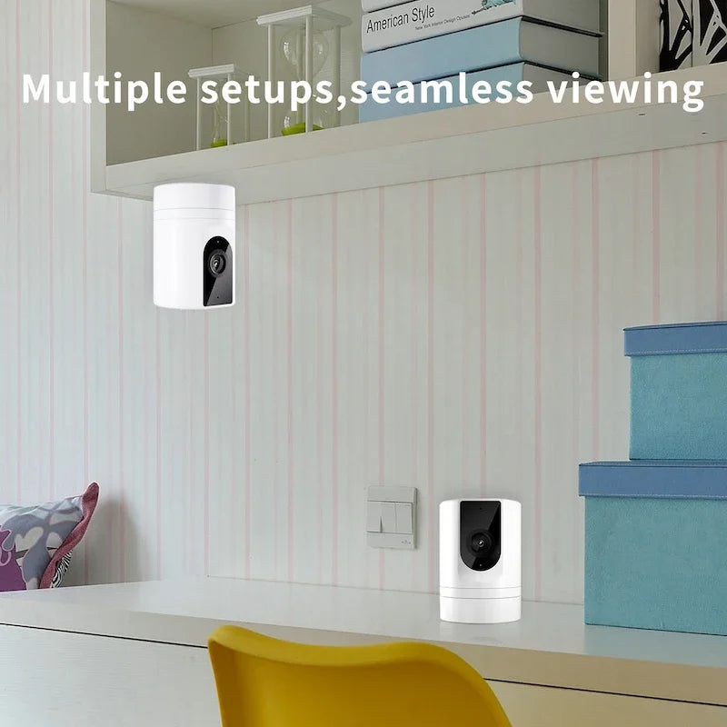 2PC Ease Life APP, Security Camera Indoor, 1080P Pet Camera, Pet Camera with Phone App, Foldable Baby Camera for Home Security,