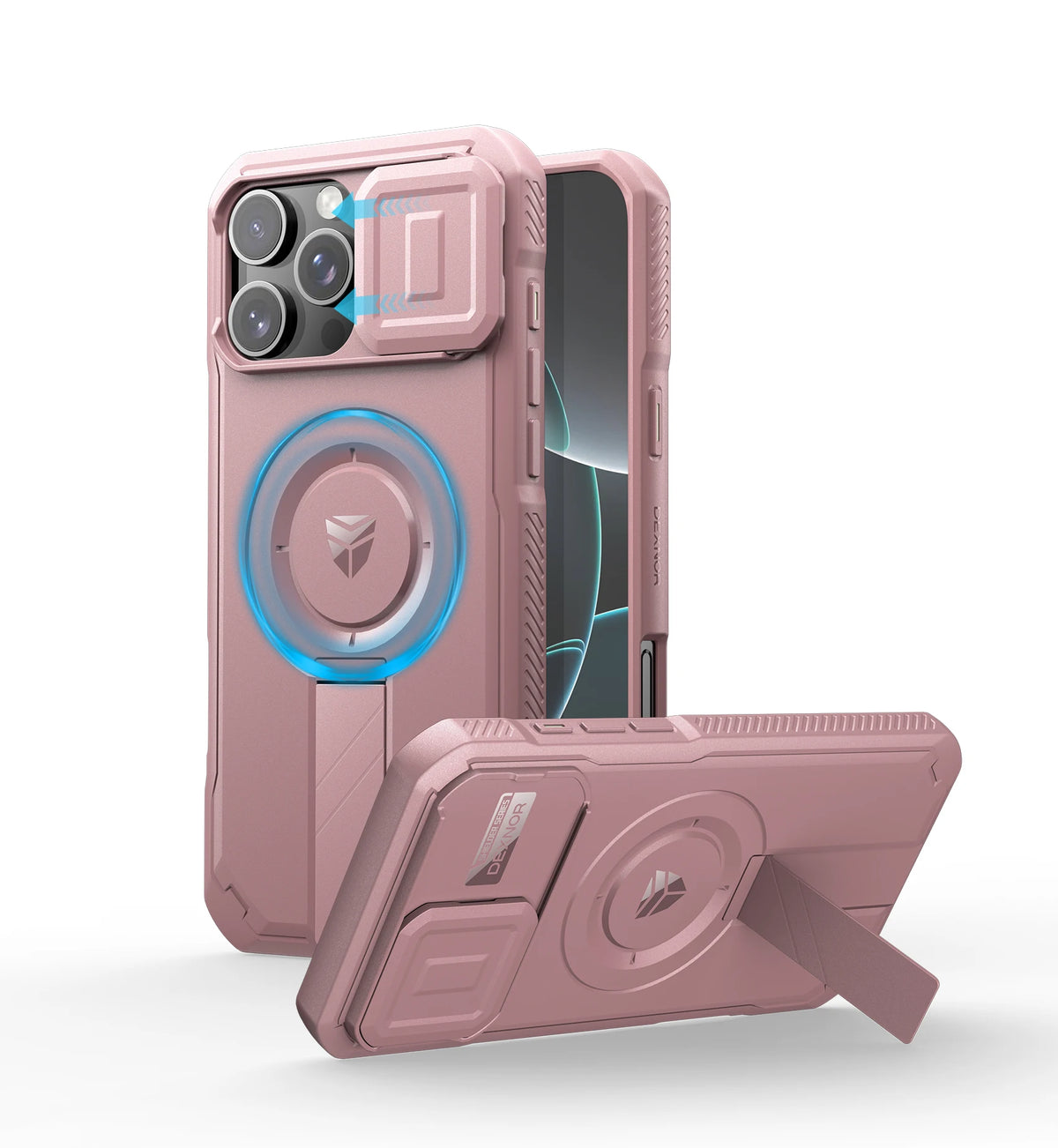 For iPhone 16 Pro Max  Case with Slide Camera Cover & Adjustable Kickstand Rugged Shockproof Protective Heavy-Duty Bumper Cases