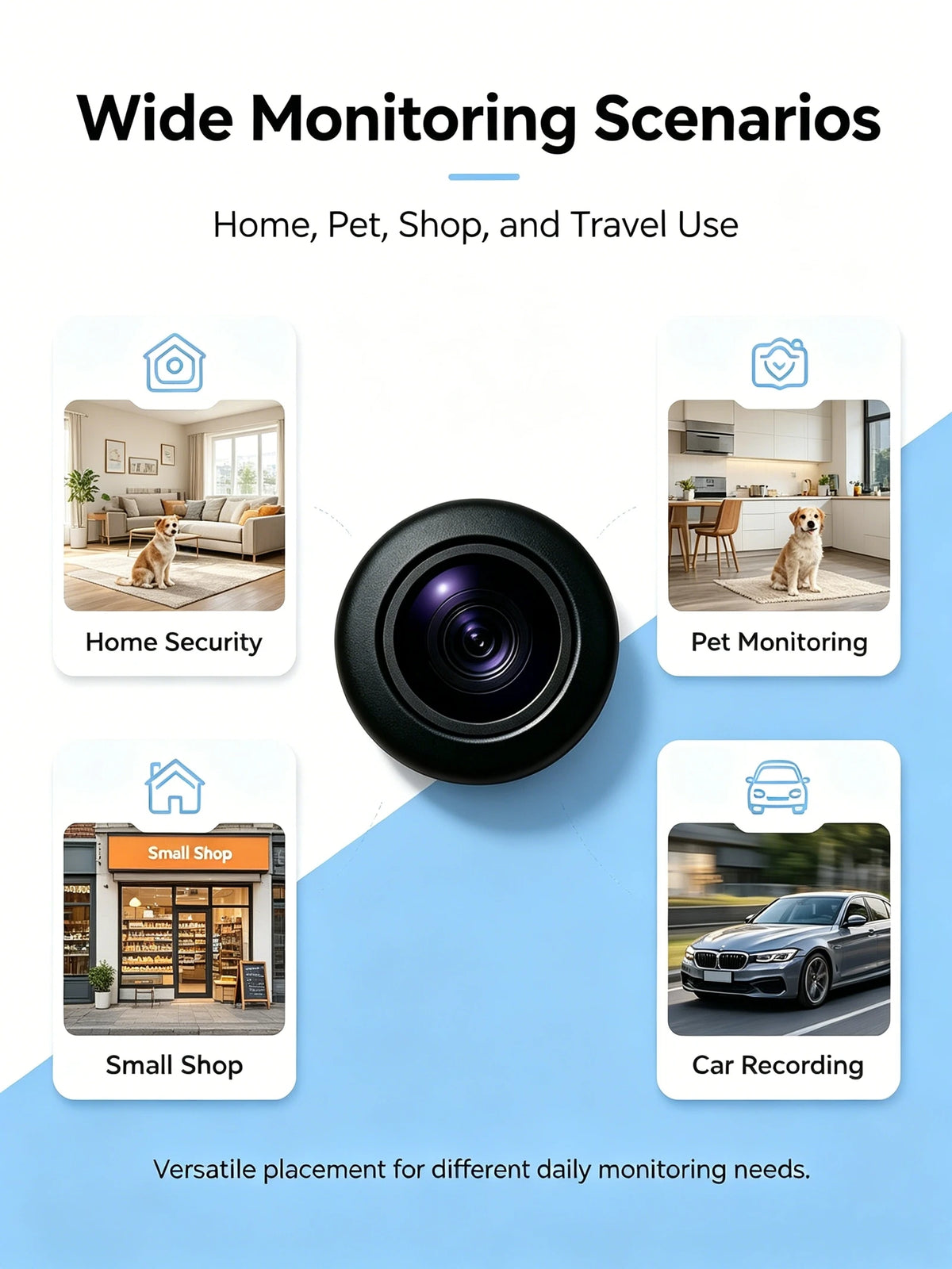 4K Ultra HD Mini Security Camera, WiFi Indoor Home Cam With Magnetic Mount, IR Night Vision, Motion Detection, App Remote View, Battery Powered Wide Angle Cam For Pet Baby Elder Monitoring, SD Card Loop Recording Local Storag