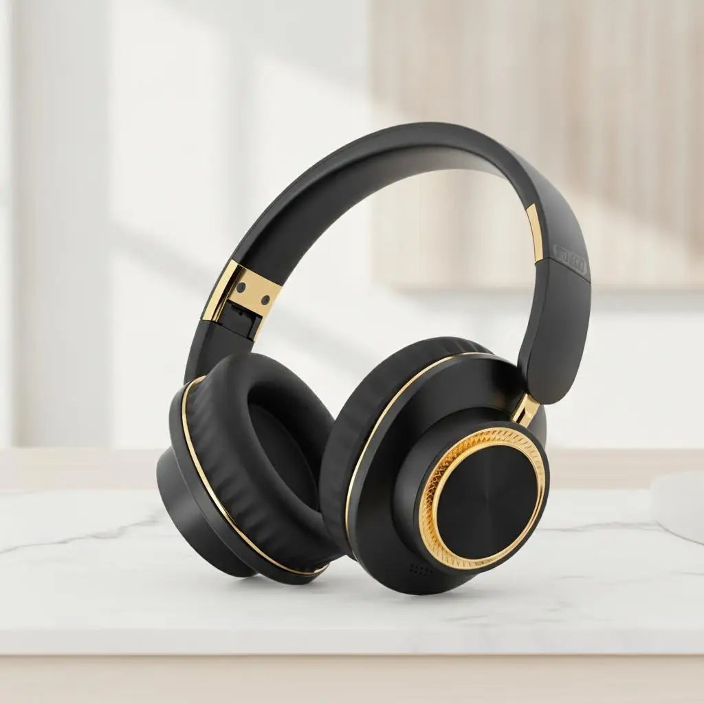 Foldable Bluetooth Headphones Wireless Gaming Headset Bluetooth 5.3 Over Ear HiFi Heavy Bass Stereo Sound Deep Bass Extended Battery Life Comfortable Over Ear Fit Built-in Mic For PC Phone Laptop Portable Travel Earphones Wit