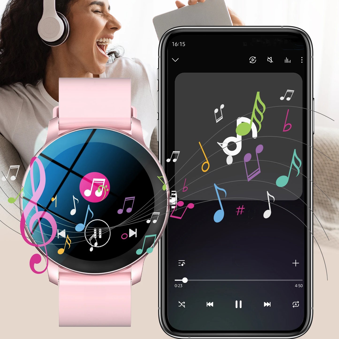New Smart Watch 2025 Wireless Charging Smartwatch Bluetooth Calls Watches Men Women Fitness Bracelet Custom Watch Face +Box