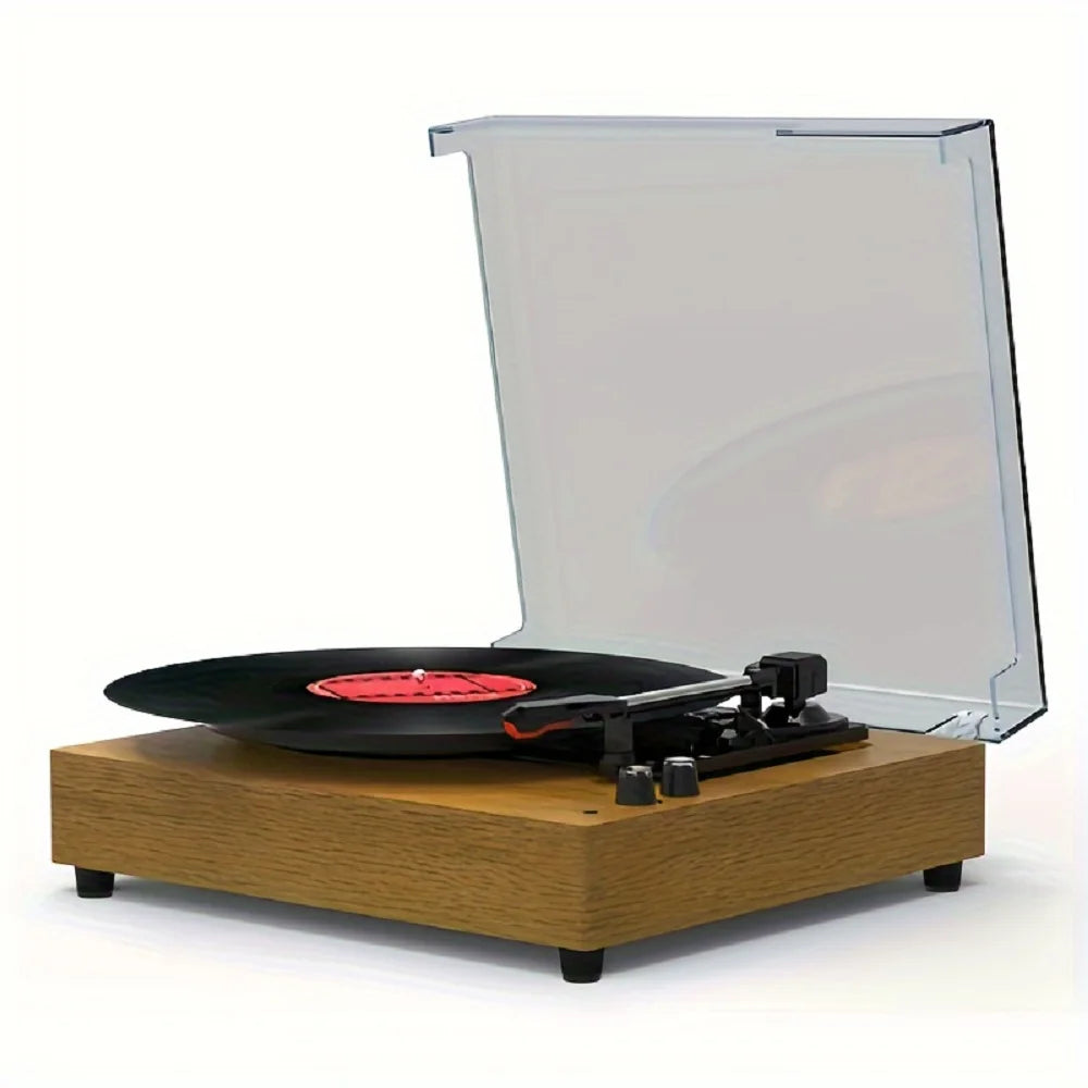 MAIO E300 Record Player, 3-Speed 33/45/78RPM Vinyl Spinner with 2 Built-in Stereo Speakers, Headphone Jack