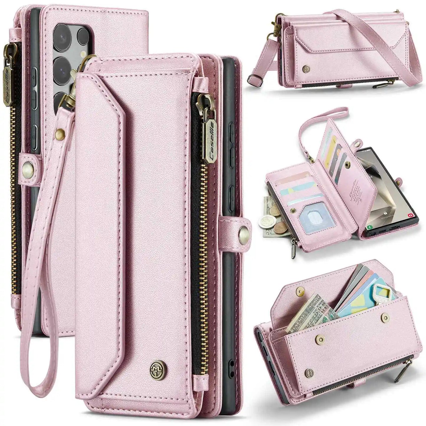 Crossbody for Samsung Galaxy S24 S23 Ultra S22 S21 S20 Case Wallet Card Holder