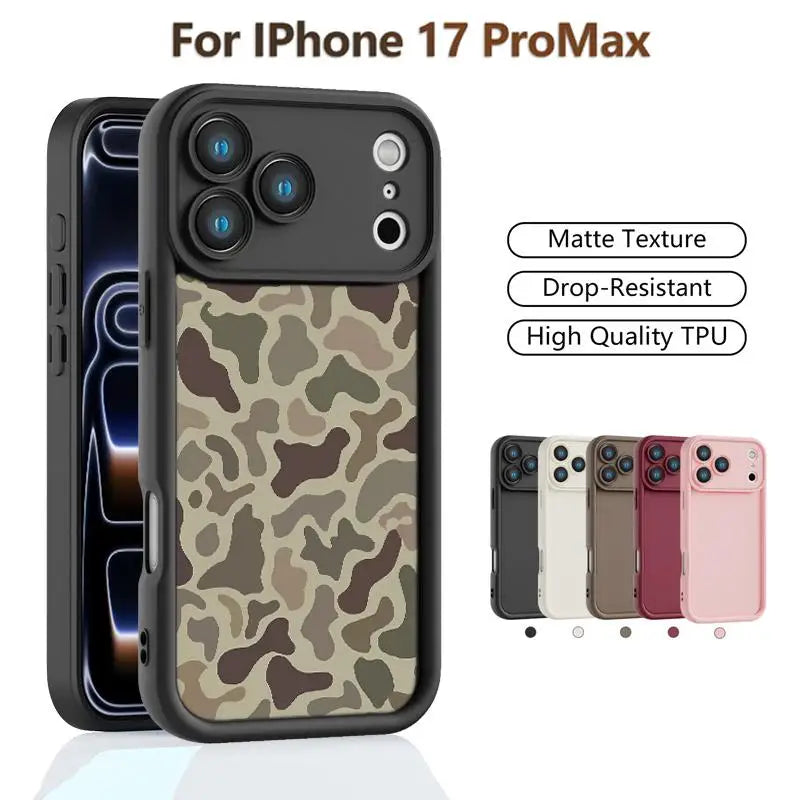 2026 New Camo Pattern Phone Case for iPhone 11-17 Pro Max/Plus/Air |   Shockproof Rubber Cover |   Gift for Hunter & Outdoor