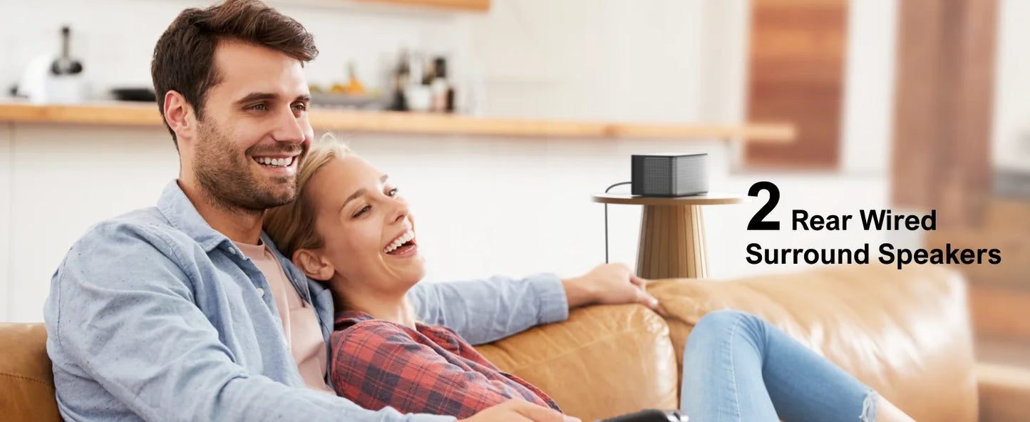 Surround Sound System Sound bar for TV with Dolby Atmos&APP Control, Home Cinema Bluetooth Speaker with Subwoofer