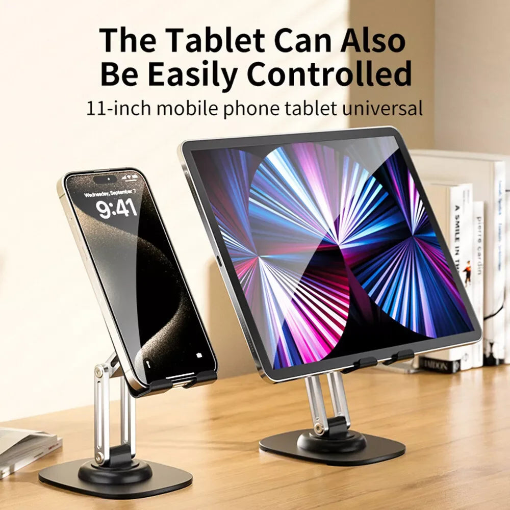 Multi-Function Folding Lift blet Desktop StandLazy Mobile Phone Stand Al Tauminum Mobile Phone  360° Rotating Live Stand