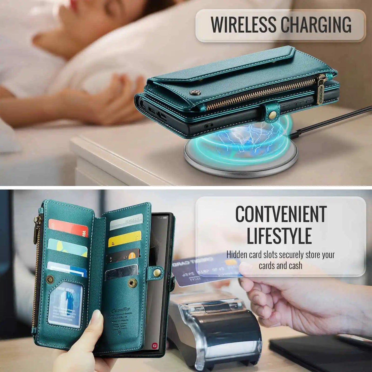 Crossbody for Samsung Galaxy S24 S23 Ultra S22 S21 S20 Case Wallet Card Holder
