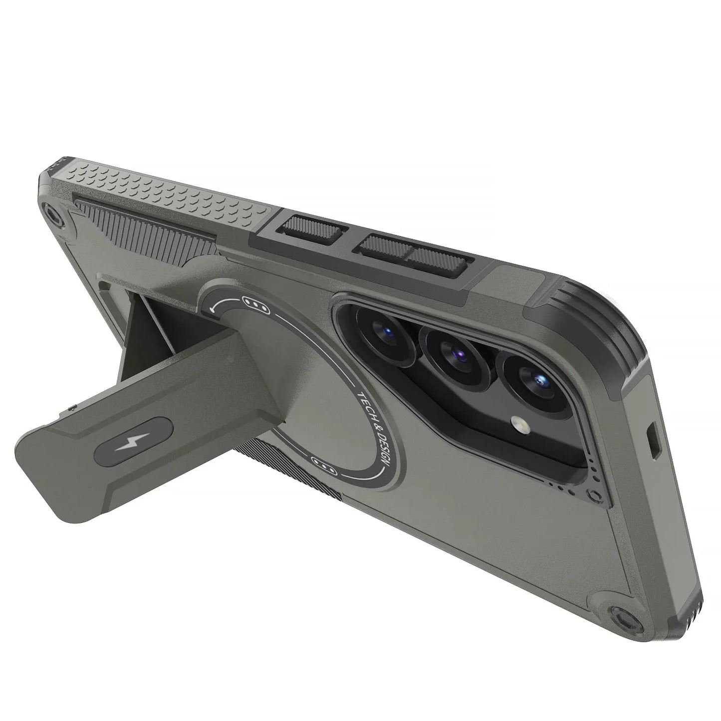 For Samsung Galaxy S25/Plus/Ultra/S25 Edge/S24/Plus/S24 Ultra Phone Case Shockproof Heavy Duty Kickstand Cover With Lanyard