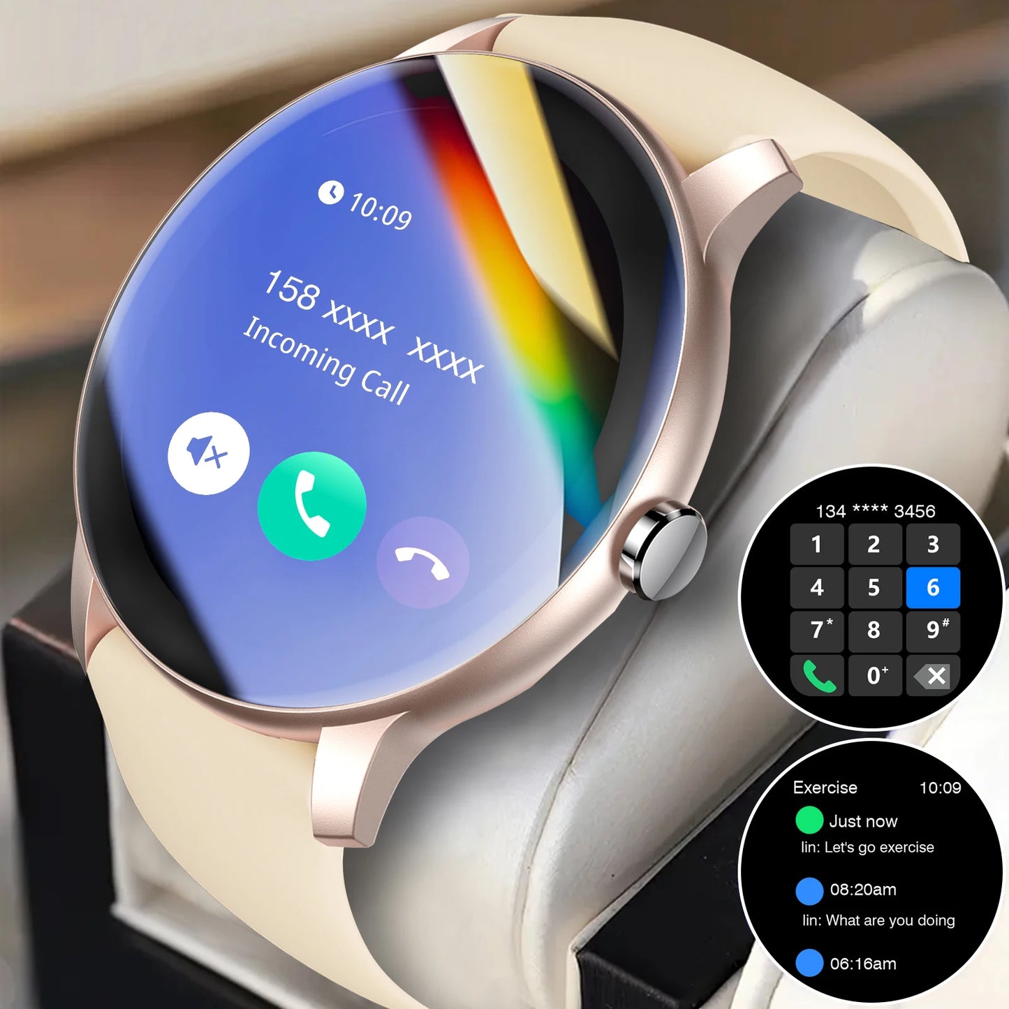 New Smart Watch 2025 Wireless Charging Smartwatch Bluetooth Calls Watches Men Women Fitness Bracelet Custom Watch Face +Box