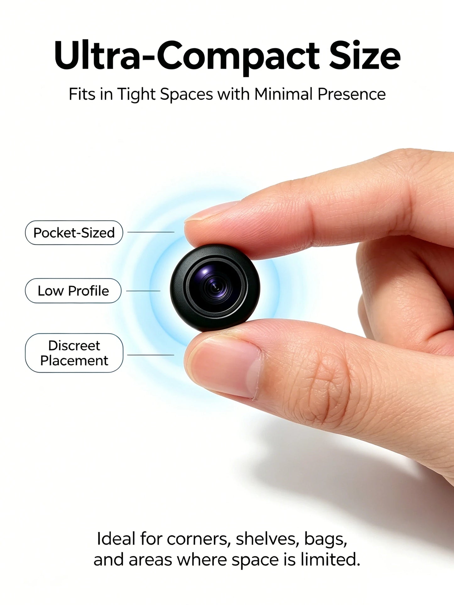 4K Ultra HD Mini Security Camera, WiFi Indoor Home Cam With Magnetic Mount, IR Night Vision, Motion Detection, App Remote View, Battery Powered Wide Angle Cam For Pet Baby Elder Monitoring, SD Card Loop Recording Local Storag