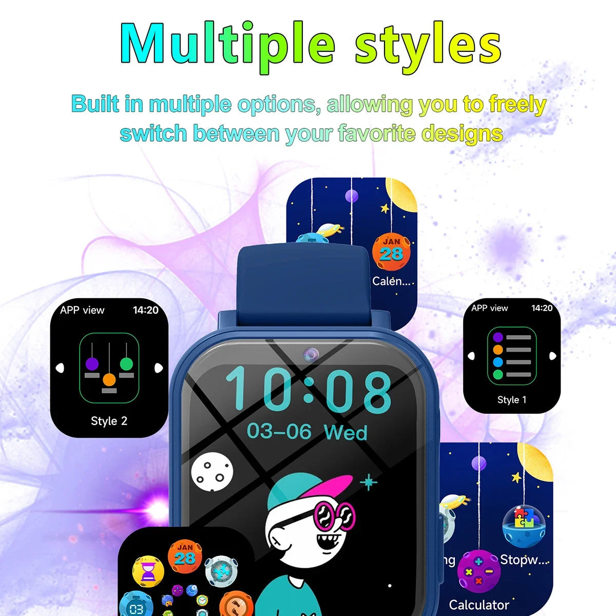 New Kids Games Smart Watch 18 Games Camera Waterproof Flashlight Sleep Monitoring For Birthday Holiday Gift Boy Girl Children