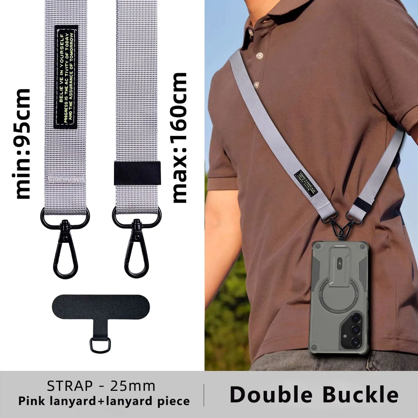 For Samsung Galaxy S25/Plus/Ultra/S25 Edge/S24/Plus/S24 Ultra Phone Case Shockproof Heavy Duty Kickstand Cover With Lanyard