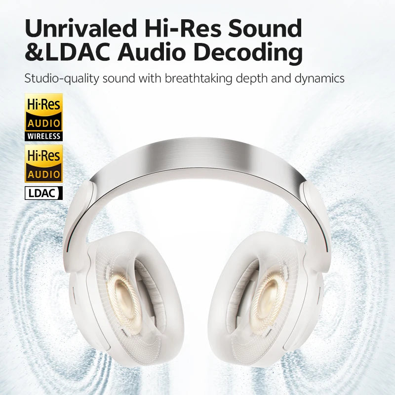 H3S Over Ear Headphone Hi-Res LDAC Spatial Sound Headset H3S -56dB Adaptive ANC Wireless Earphone Bluetooth 6.0 102Hrs