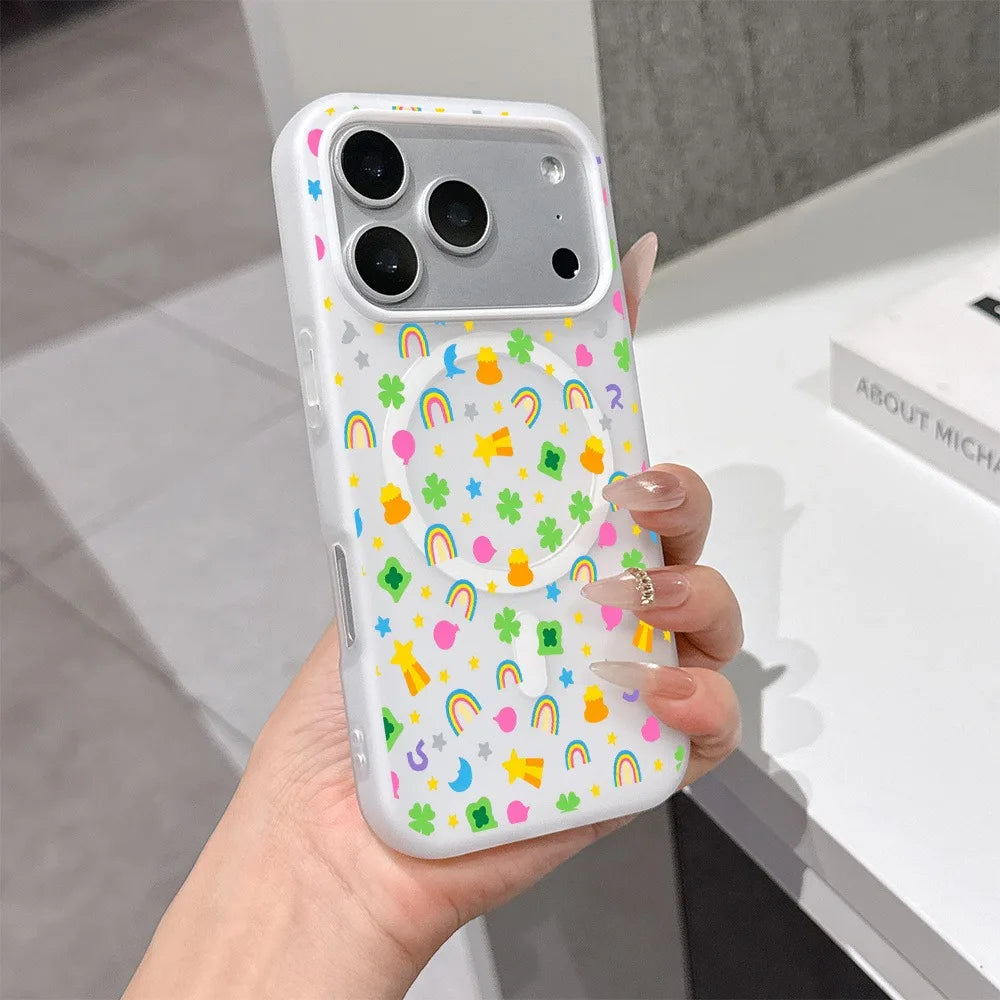Phone Case - Whimsy Pattern 2026 New Style Jelly Phone Case for Iphone 17 Pro Max/16 Pro/15/14 Plus and other series