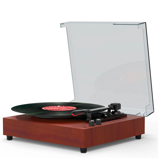 MAIO E300 Record Player, 3-Speed 33/45/78RPM Vinyl Spinner with 2 Built-in Stereo Speakers, Headphone Jack