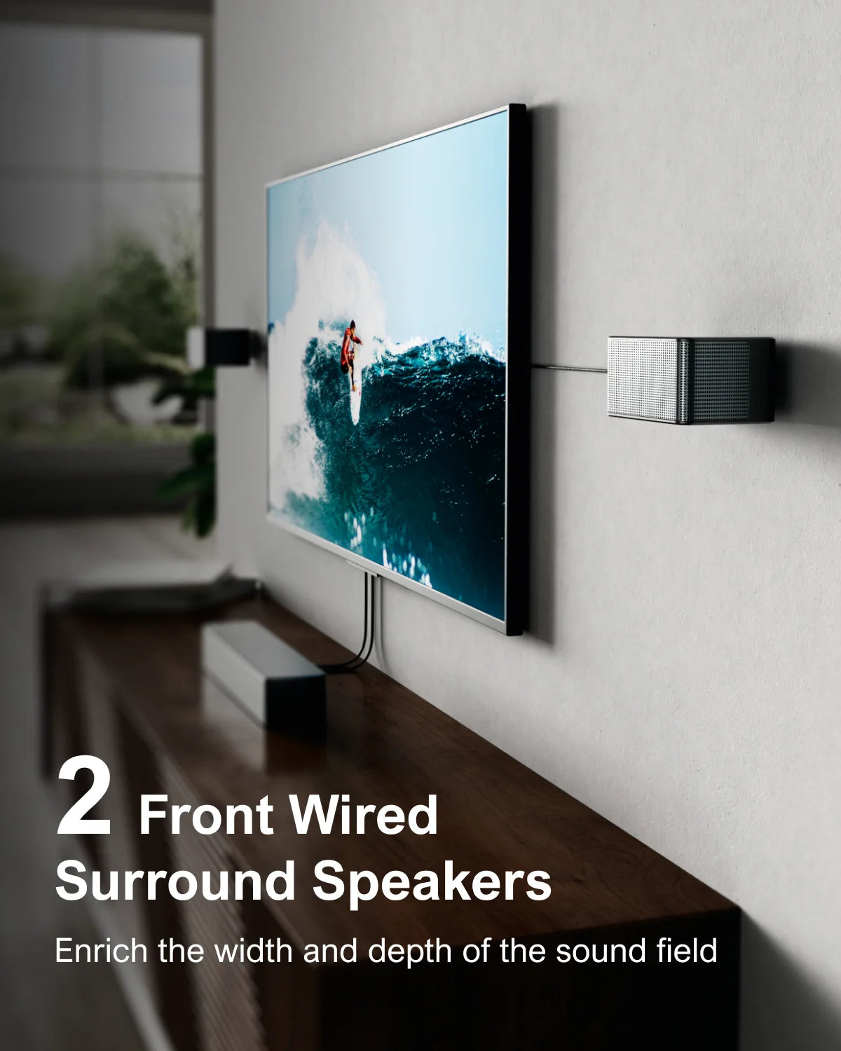 Surround Sound System Sound bar for TV with Dolby Atmos&APP Control, Home Cinema Bluetooth Speaker with Subwoofer