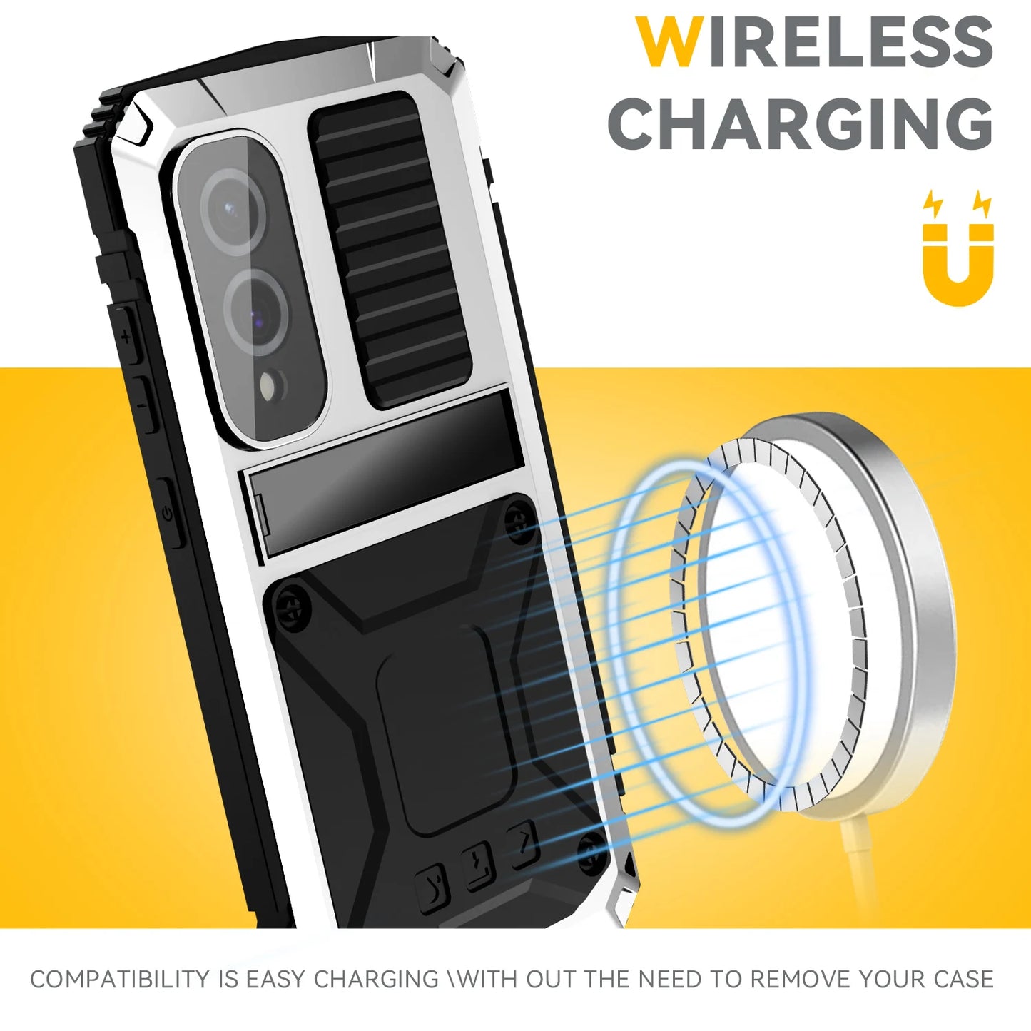 Rugged Case For Samsung S25Edge S24+ S23 Plus S25 Ultra Aluminum Metal Shockproof Heavy Duty Cover Screen Protector