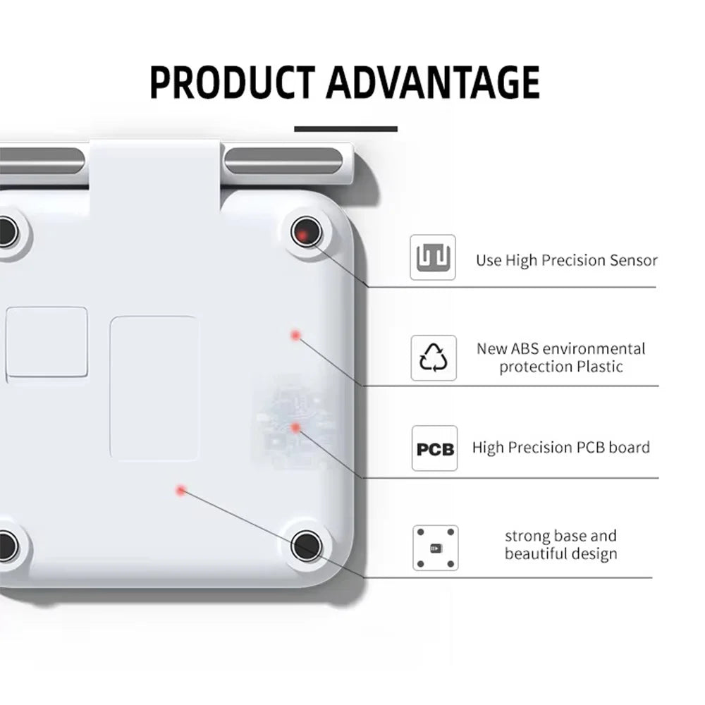 Smart Scale for Body Weight: 8-Electrode Digital Bathroom Scale for Weight Fat BMI Muscle Mass Full Body Composition Analyzer