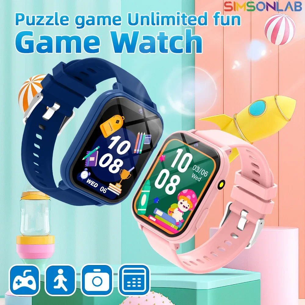 New Kids Games Smart Watch 18 Games Camera Waterproof Flashlight Sleep Monitoring For Birthday Holiday Gift Boy Girl Children