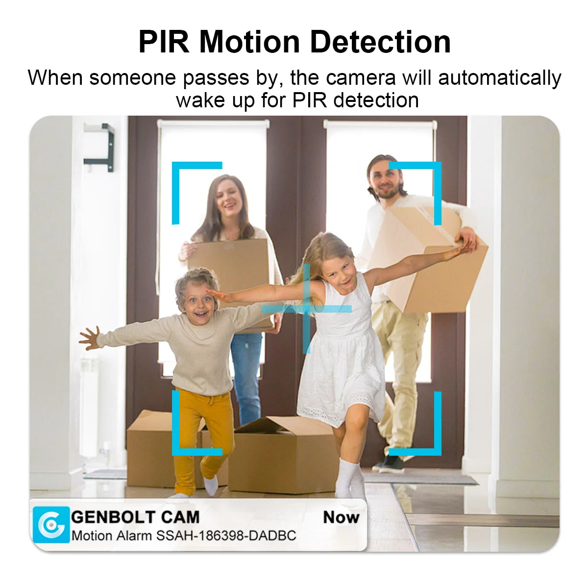 GENBOLT 2K WiFi Indoor House Security Camera Wireless, Pan Tilt Pet Camera with 5000mAh Battery Powered, IP Camera CCTV Nanny Dog Cam Baby Monitor with PIR Detection