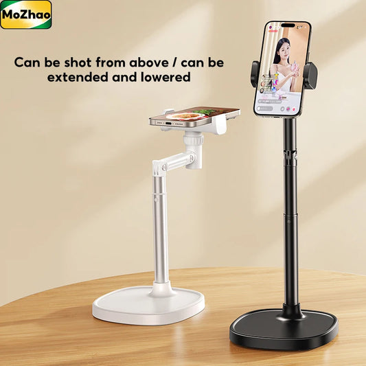Phone Desktop Stand Live Broadcast Overhead Adjustable Lifting Telescopic Selfie Rotating Aluminum Alloy Support Frame