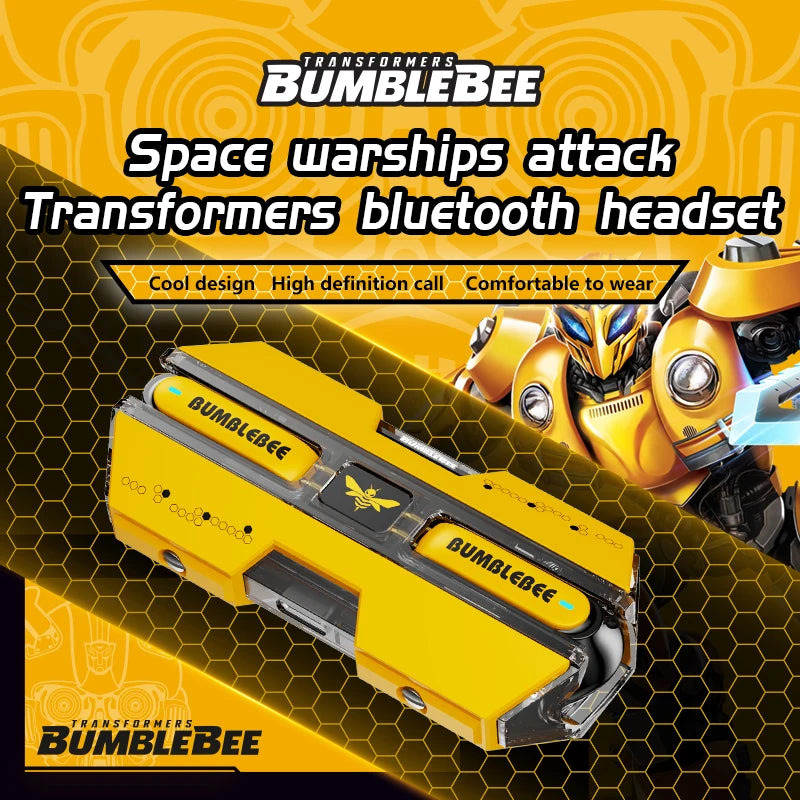 Transformers TF-T01 Gaming Earphones Bluetooth 5.4 ENC Noise Reduction Headphones HD Call Music Earbuds Bumble Bee
