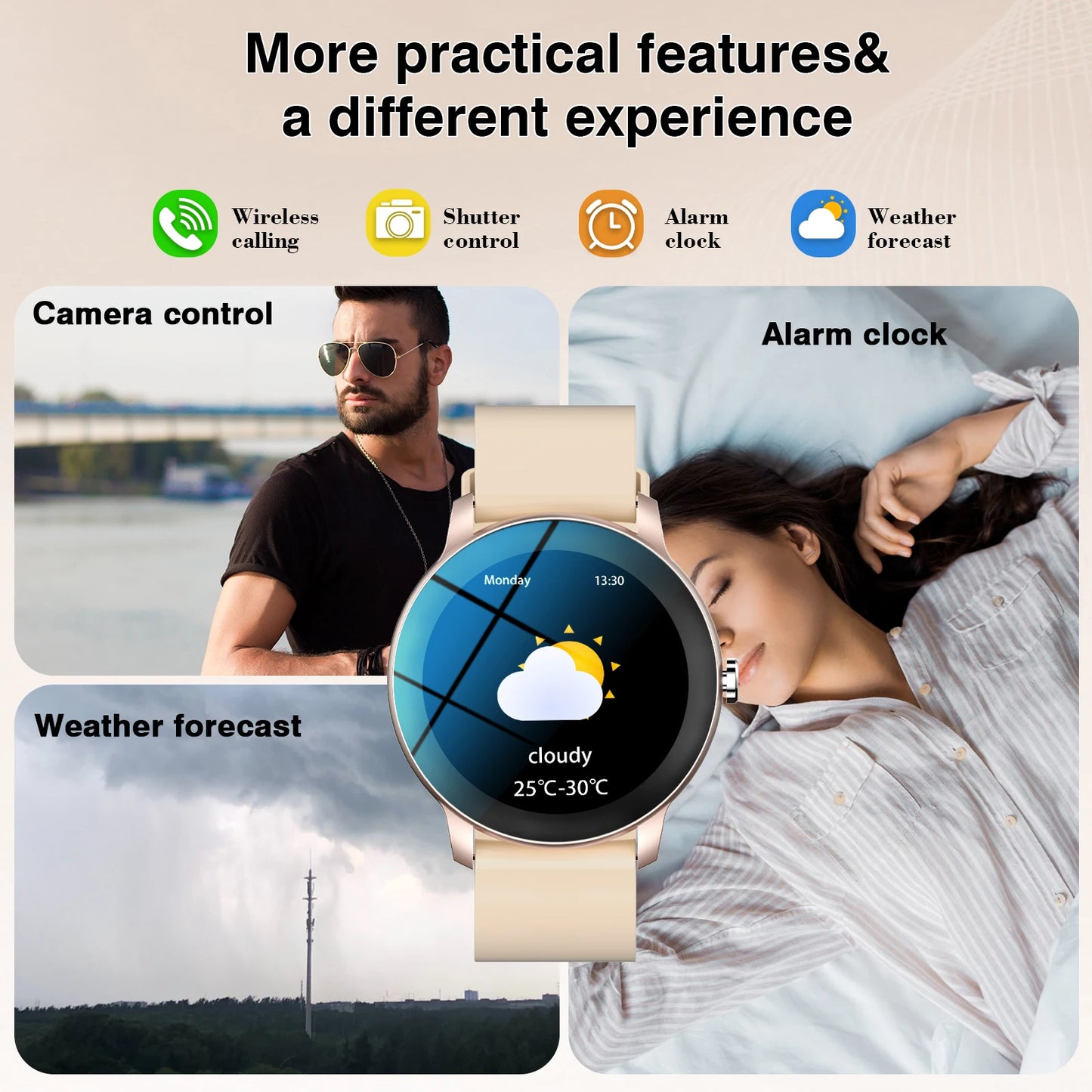 New Smart Watch 2025 Wireless Charging Smartwatch Bluetooth Calls Watches Men Women Fitness Bracelet Custom Watch Face +Box