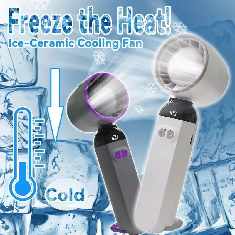 Mini Handheld USB Fan Strong Breeze Fast Charging Silent High-Speed Air Cooling Portable Fan Personal for Travel Outdoor